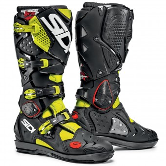 Bottes Cross SIDI Crossfire 2 SRS Yellow Fluo Black Bottes Cross SIDI Crossfire 2 SRS Yellow Fluo Black