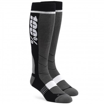 Chaussettes Cross 100% Socks Hi Side Grey Black Chaussettes Cross 100% Socks Hi Side Grey Black