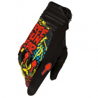 Gants Cross Freegun Devo Iron Black Red Blue Enfant Gants Cross Freegun Devo Iron Black Red Blue Enfant