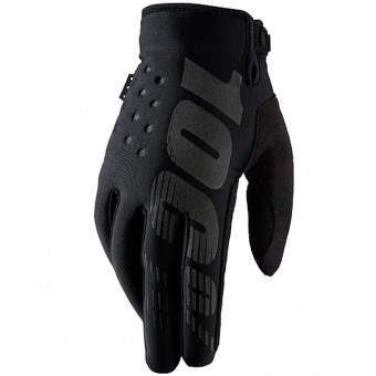Gants Cross 100% Brisker Black Enfant Gants Cross 100% Brisker Black Enfant