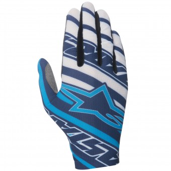 Gants Cross Alpinestars Dune Navy Cyan Gants Cross Alpinestars Dune Navy Cyan