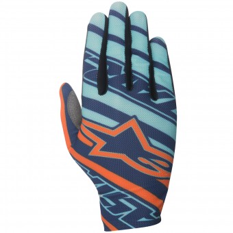 Gants Cross Alpinestars Dune Turquoise Orange Gants Cross Alpinestars Dune Turquoise Orange
