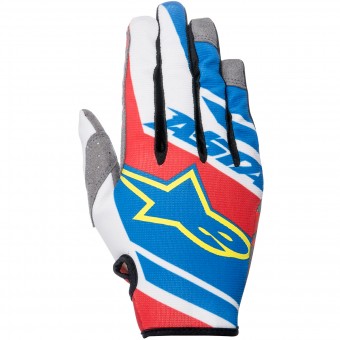Gants Cross Alpinestars Racer Supermatic Blue Red White Enfant Gants Cross Alpinestars Racer Supermatic Blue Red White Enfant