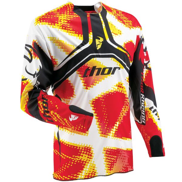 Maillot Cross Thor Flux Fiber Red Jersey