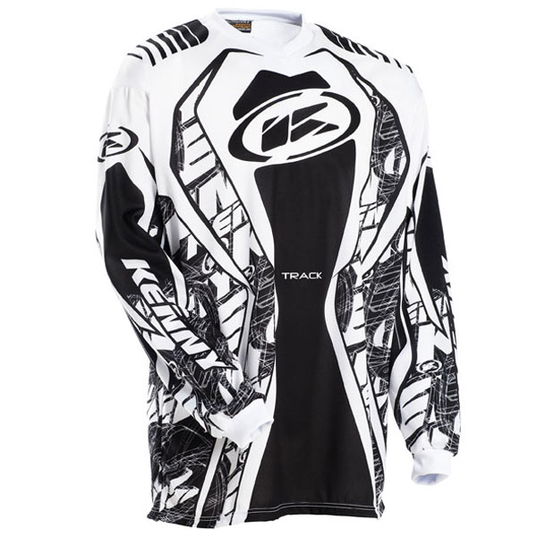 Maillot Cross Kenny Track Jersey Black White