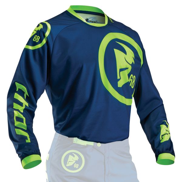 Maillot Cross Thor Phase Gasket Navy Lime Enfant