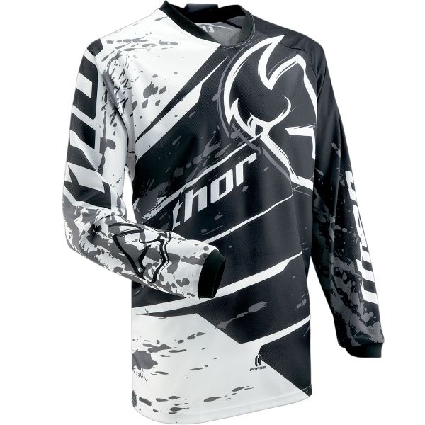 Maillot Cross Thor Phase Splatter Black Jersey Enfant