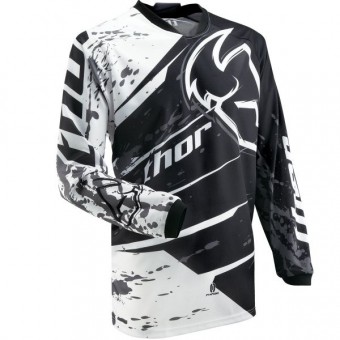 Maillot Cross Thor Phase Splatter Black Jersey