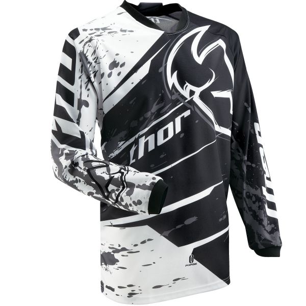 Maillot Cross Thor Phase Splatter Black Jersey