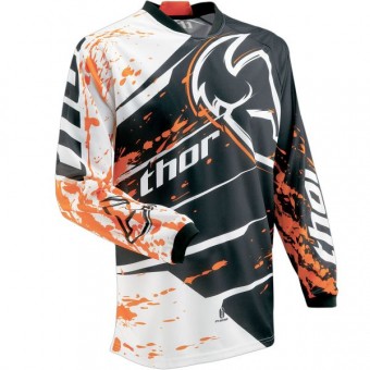 Maillot Cross Thor Phase Splatter Orange Jersey Enfant