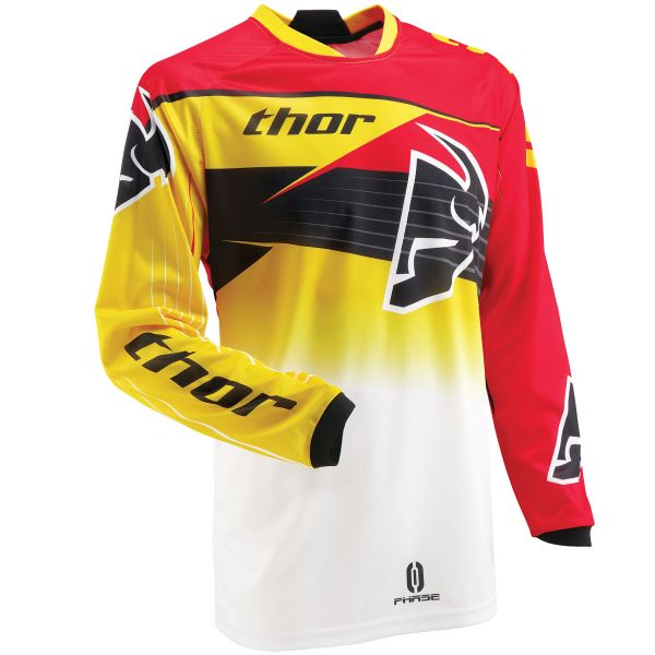 Maillot Cross Thor Phase Streak Yellow Jersey