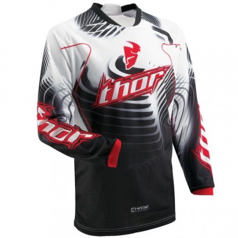 Maillot Cross Thor Phase Vented Warp Red Jersey
