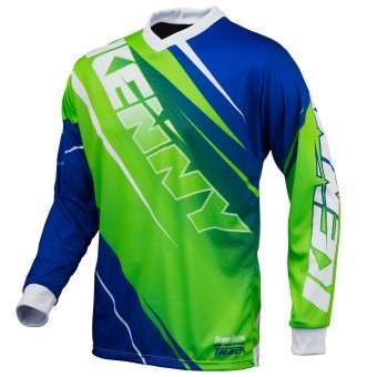 Maillot Cross Kenny Track Neon Green Blue