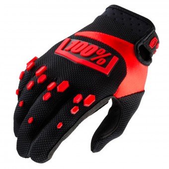 Gants Cross 100% Airmatic Black Red Gants Cross 100% Airmatic Black Red