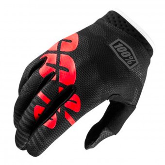 Gants Cross 100% Itrack Black Camo Gants Cross 100% Itrack Black Camo