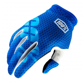 Gants Cross 100% Itrack Blue Gants Cross 100% Itrack Blue