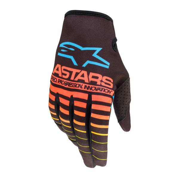 Gants Cross Alpinestars Radar Glove Black Yellow Fluo Coral Gants Cross Alpinestars Radar Glove Black Yellow Fluo Coral