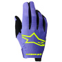 Gants Cross Alpinestars Radar Gloves Purple Yellow Fluo