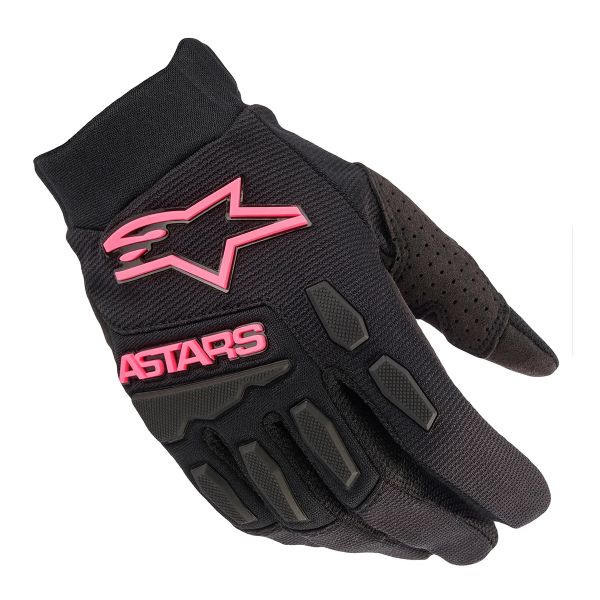 Gants Cross Alpinestars Stella Full Bore Gloves Black Pink Fluo