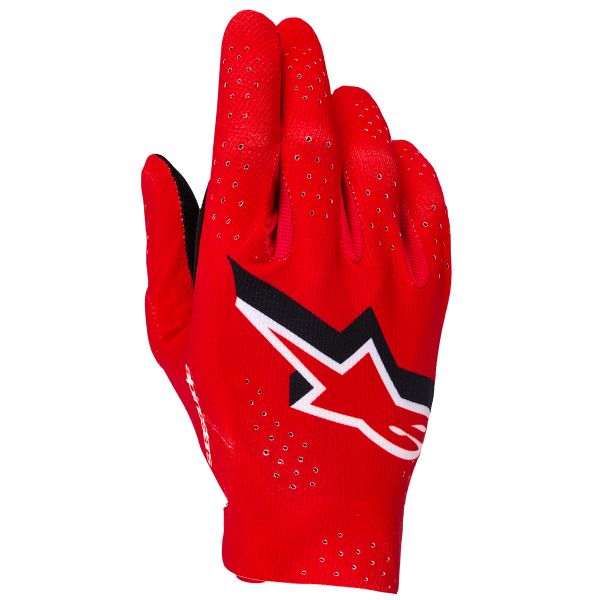 Gants Cross Alpinestars Supertech Mx Gloves Fire Red Black White