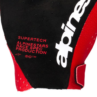 Alpinestars Supertech Mx Gloves Fire Red Black White
