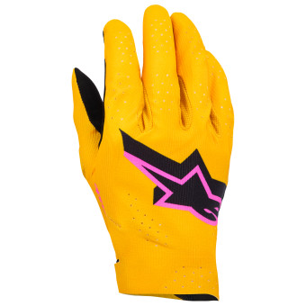 Gants Cross Alpinestars Supertech Mx Gloves Gold Black Fluo Pink Gants Cross Alpinestars Supertech Mx Gloves Gold Black Fluo Pink