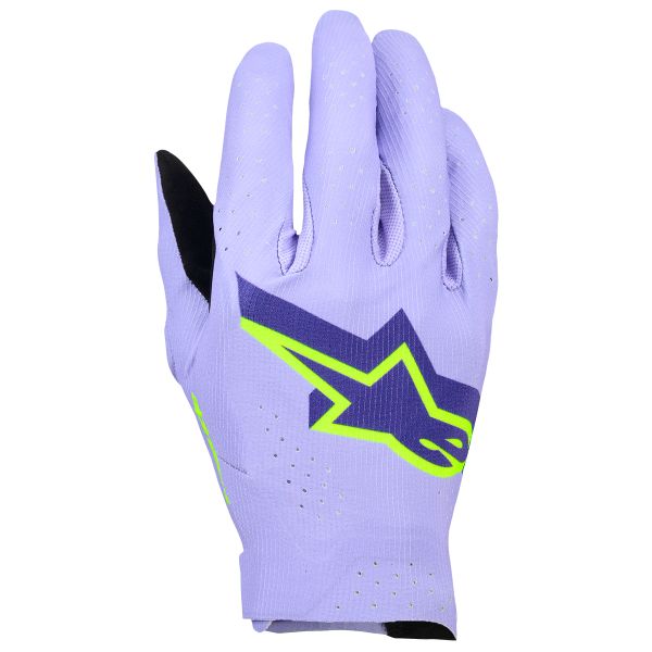 Gants Cross Alpinestars Supertech Mx Gloves Lavender Violet Fluo Yellow Gants Cross Alpinestars Supertech Mx Gloves Lavender Violet Fluo Yellow
