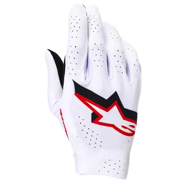 Gants Cross Alpinestars Supertech Mx Gloves White Black Fire Red Gants Cross Alpinestars Supertech Mx Gloves White Black Fire Red