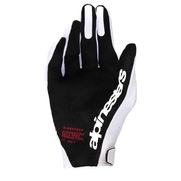 Alpinestars Supertech Mx Gloves White Black Fire Red