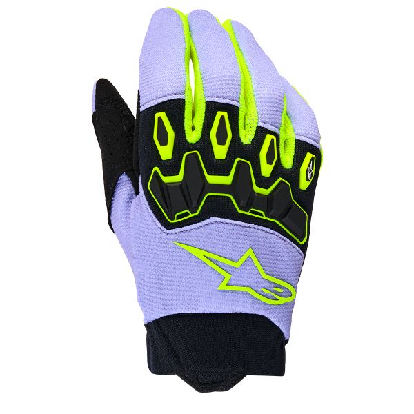 Gants Cross Alpinestars Youth & Kids Full Bore V2 Gloves Purple Yellow Fluo