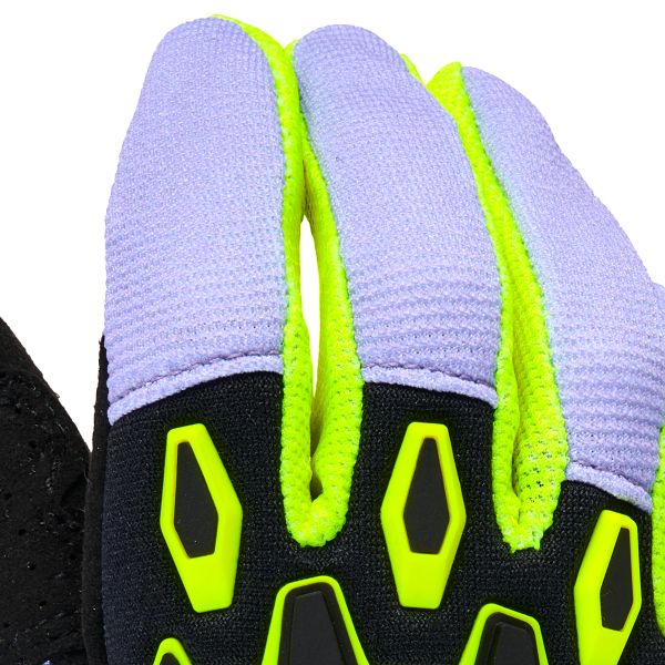 Alpinestars Youth Radar Gloves Purple Yellow Fluo