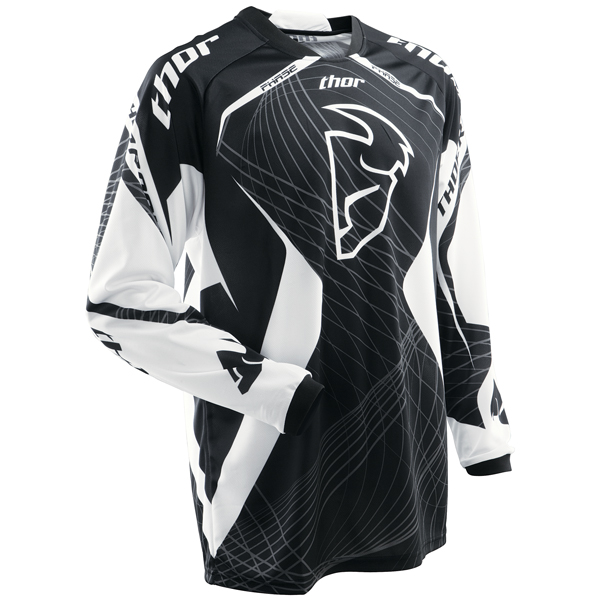Maillot Cross Thor Phase Black Spiral Jersey