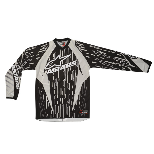 Maillot Cross Alpinestars Racer Jersey Grey Black White