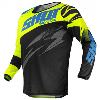 Maillot Cross SHOT Devo Ventury Black Cyan Neon Yellow Kid Maillot Cross SHOT Devo Ventury Black Cyan Neon Yellow Kid