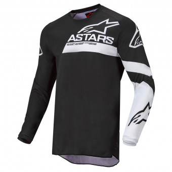 Maillot Cross Alpinestars Fluid Chaser Black White Maillot Cross Alpinestars Fluid Chaser Black White