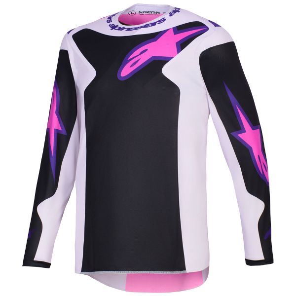 Maillot Cross Alpinestars Fluid Grid Jersey Black Light Gray Purple