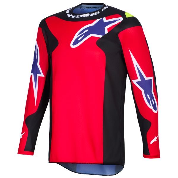Maillot Cross Alpinestars Fluid Grid Jersey Red Black Purple
