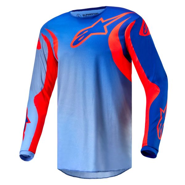 Maillot Cross Alpinestars Fluid Lucent Blue Ram Hot Orange