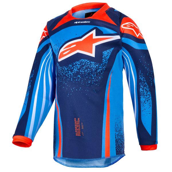 Maillot Cross Alpinestars Kids Racer Nomur Jersey Dark Navy Orange Ucla Blue