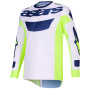 Maillot Cross Alpinestars Racer Air Riway Jersey Light Gray Yellow Fluo Blue