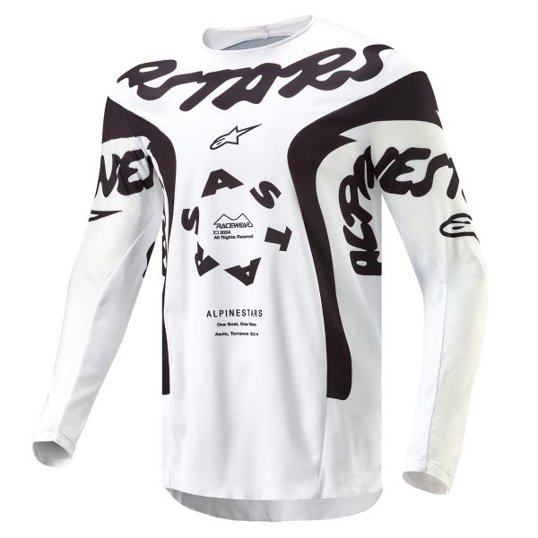 Maillot Cross Alpinestars Racer Hana White Black