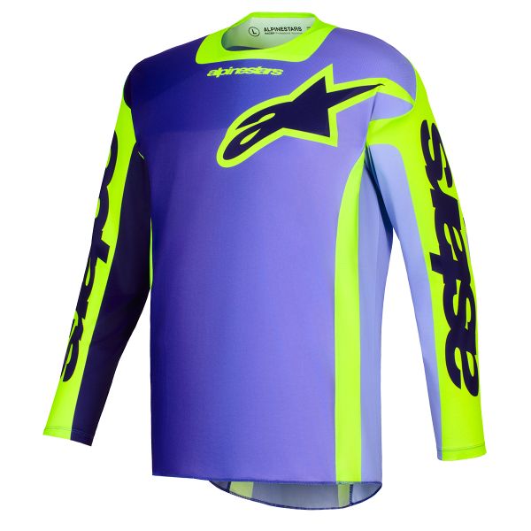 Maillot Cross Alpinestars Racer Portl Jersey Purple Yellow Fluo
