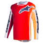 Maillot Cross Alpinestars Racer Portl Jersey Red Light Gray Dark Gray