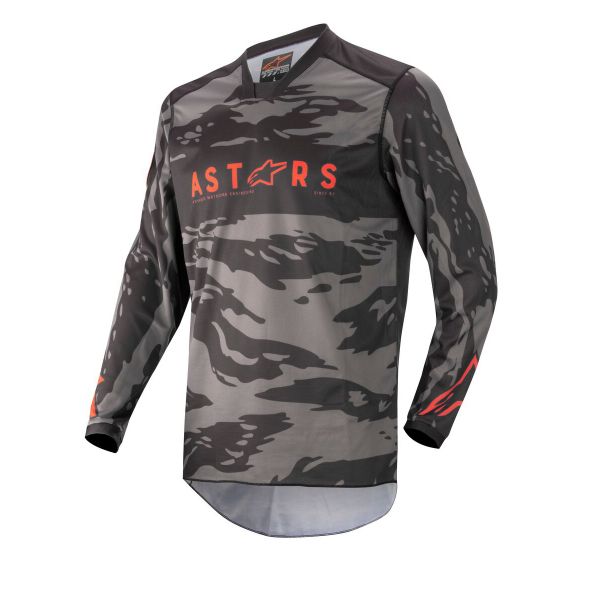 Maillot Cross Alpinestars Racer Tactical Camo Red Fluo Maillot Cross Alpinestars Racer Tactical Camo Red Fluo