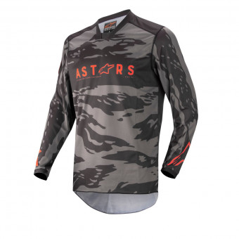 Maillot Cross Alpinestars Racer Tactical Camo Red Fluo Enfant Maillot Cross Alpinestars Racer Tactical Camo Red Fluo Enfant