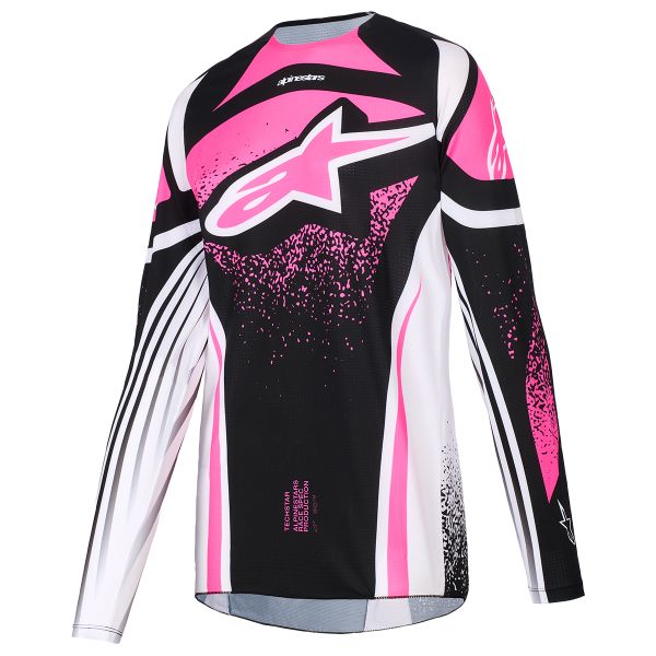 Maillot Cross Alpinestars Stella Techstar Nomur Jersey Black White Fuchsia