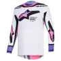 Maillot Cross Alpinestars Supertech Pro Vista Jersey White Purple Black