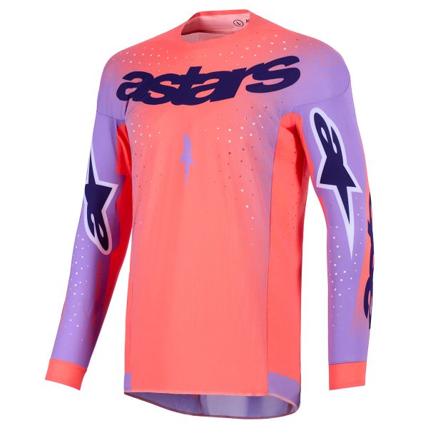 Maillot Cross Alpinestars Supertech Scenz Jersey Hot Coral Purple
