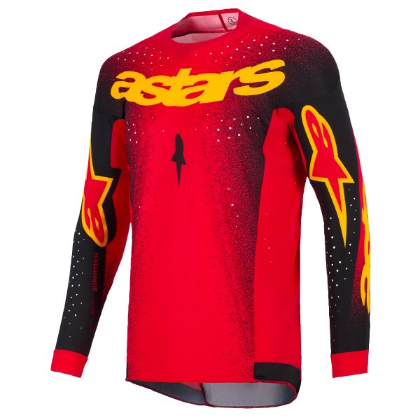 Maillot Cross Alpinestars Supertech Scenz Jersey Red Black Yellow