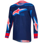 Maillot Cross Alpinestars Supertech Vista Jersey Dark Navy Hot Coral Cobalt